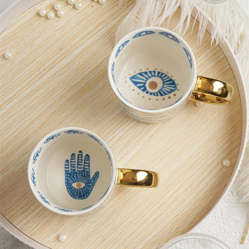Evil Eye Ceramic Mug & Plate Set