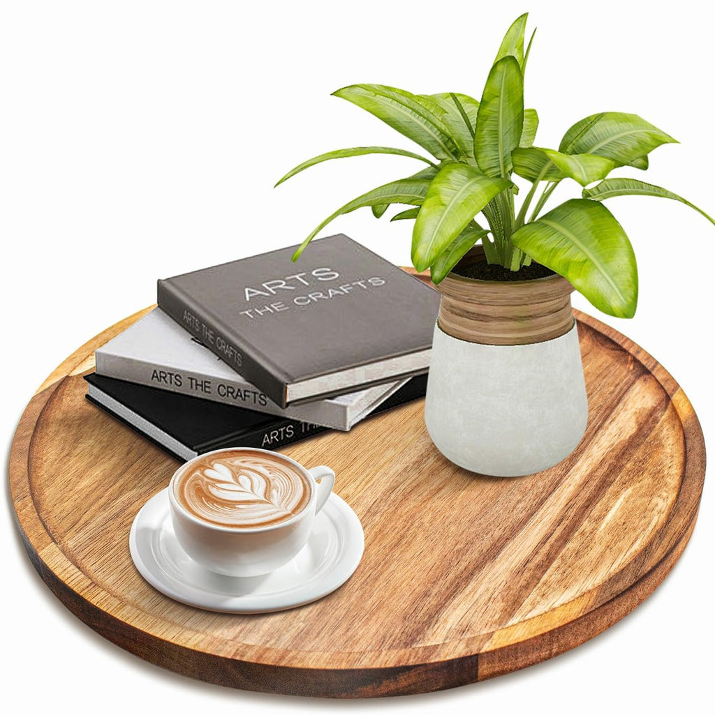 Acacia Round Serving Tray