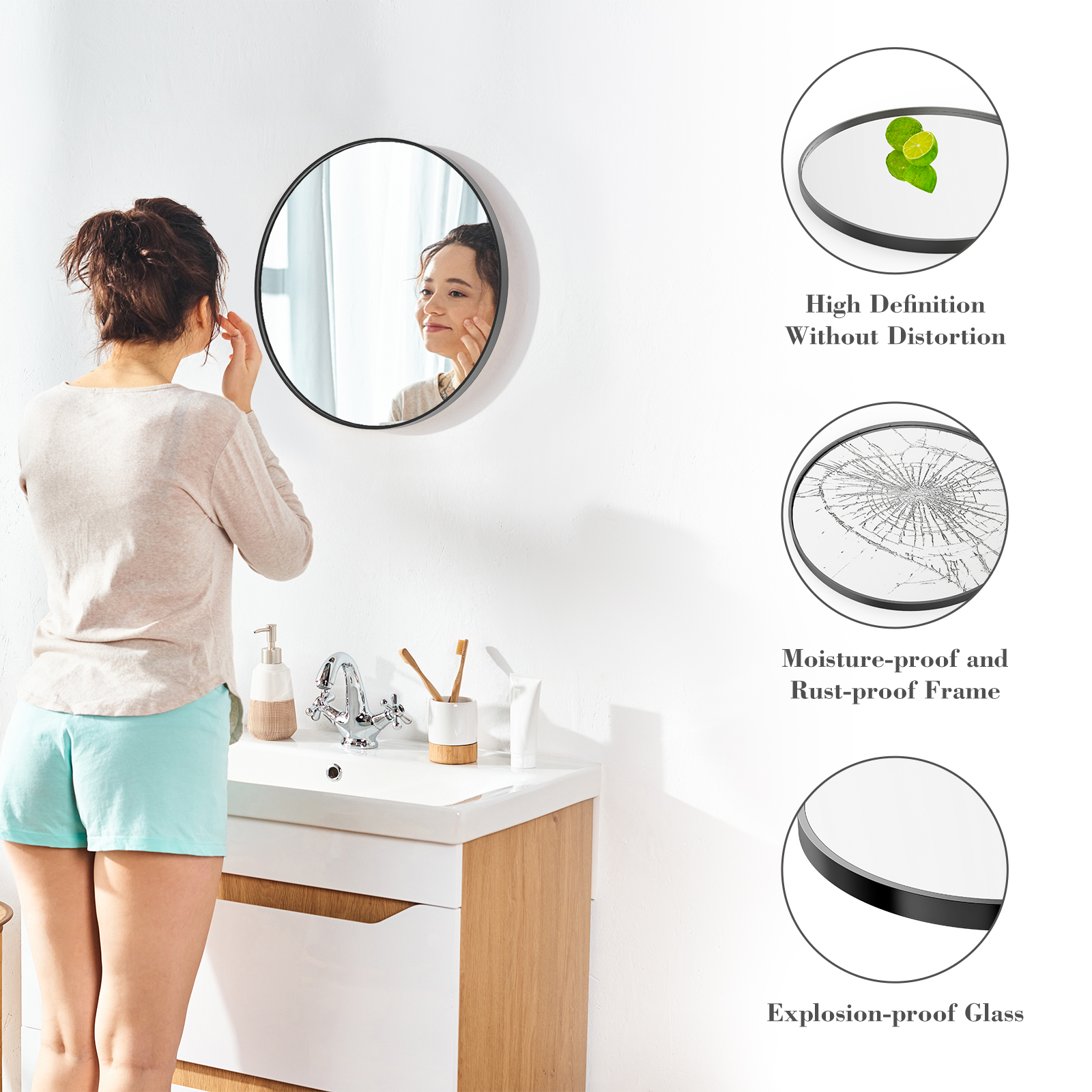 Round Decorative Wall Mirror