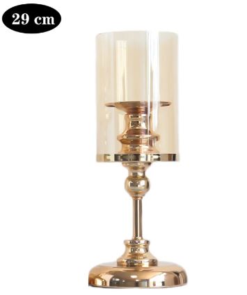 Champagne Metal Candle Holder Set