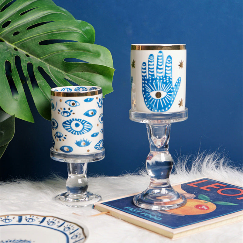 Evil Eye Ceramic Mug & Plate Set